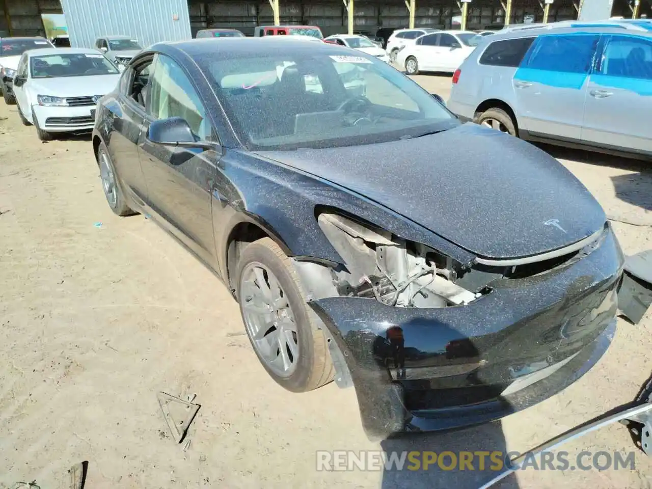 4 Photograph of a damaged car 5YJ3E1EA4MF095336 TESLA MODEL 3 2021