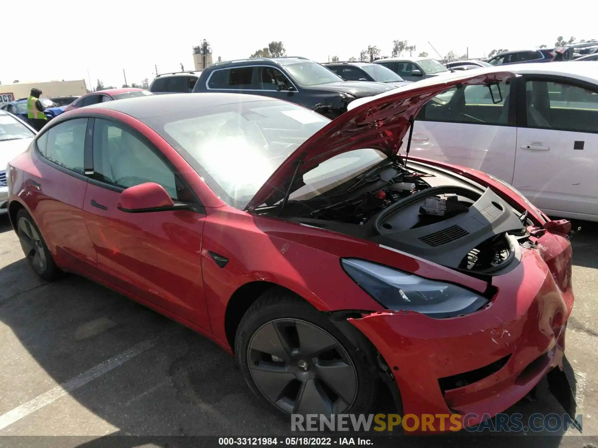 1 Photograph of a damaged car 5YJ3E1EA4MF096745 TESLA MODEL 3 2021