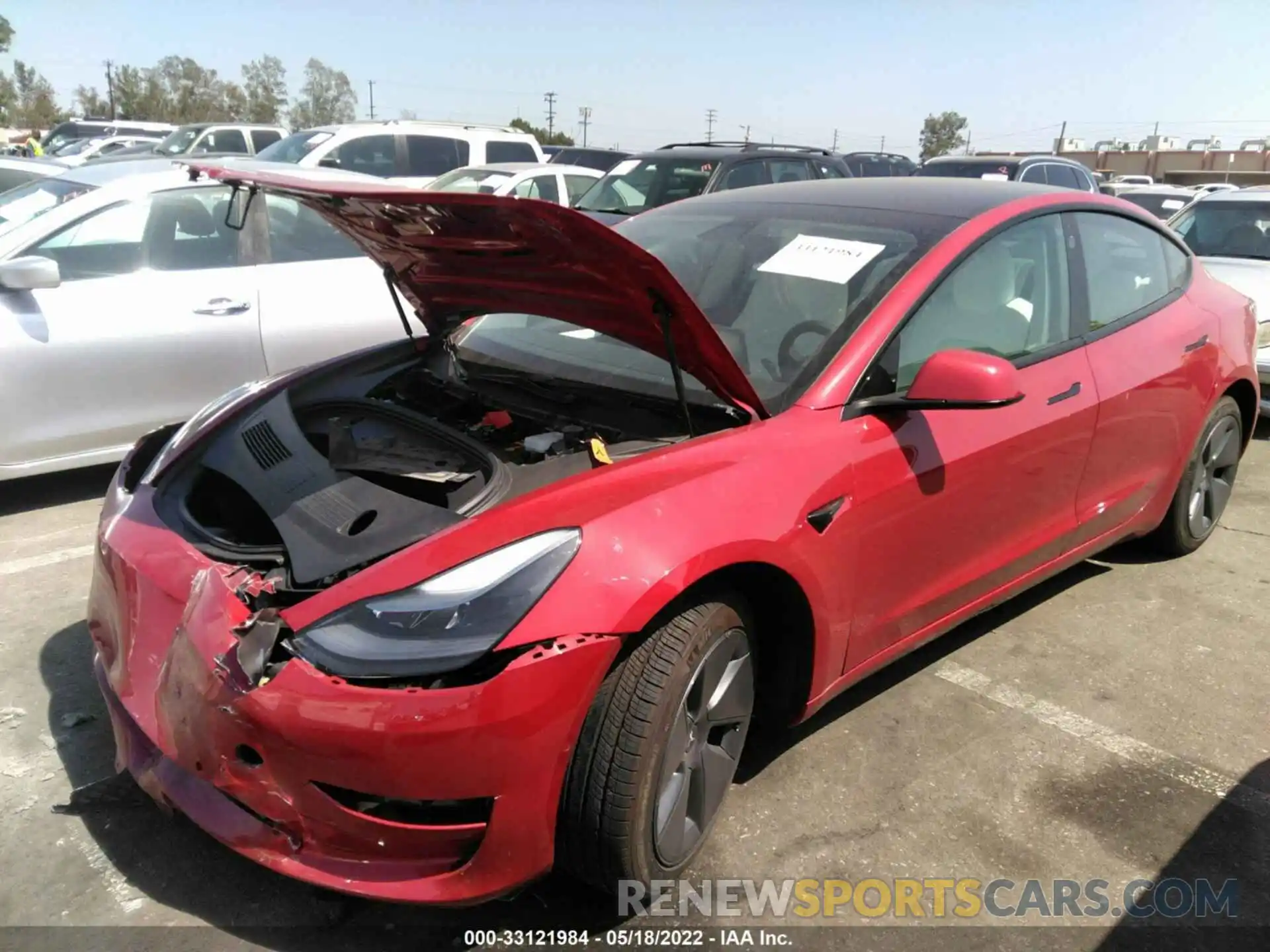 2 Фотография поврежденного автомобиля 5YJ3E1EA4MF096745 TESLA MODEL 3 2021