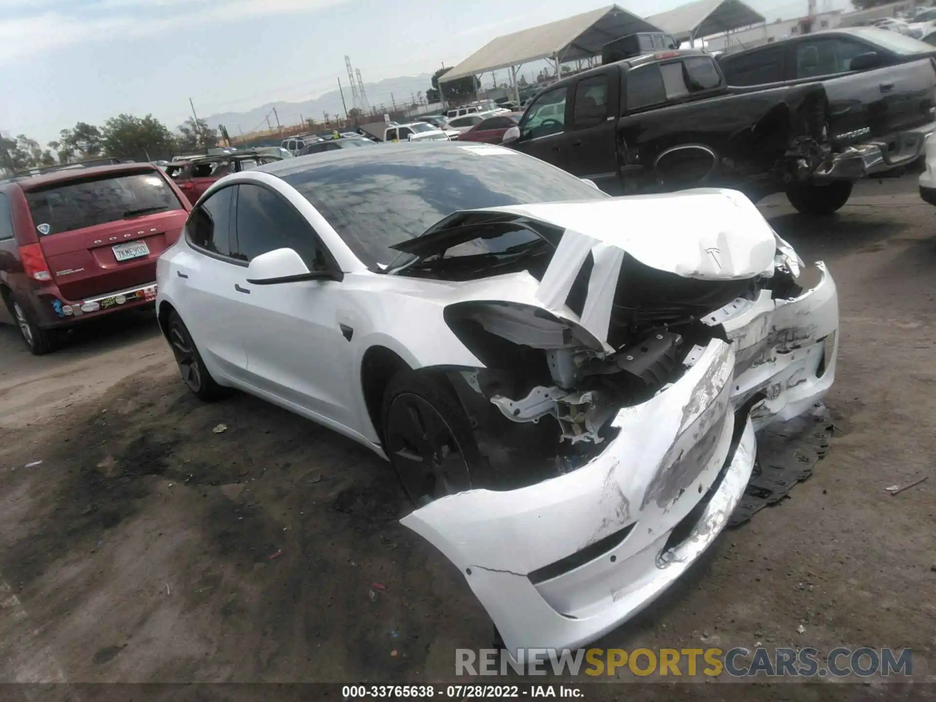 1 Photograph of a damaged car 5YJ3E1EA4MF098074 TESLA MODEL 3 2021