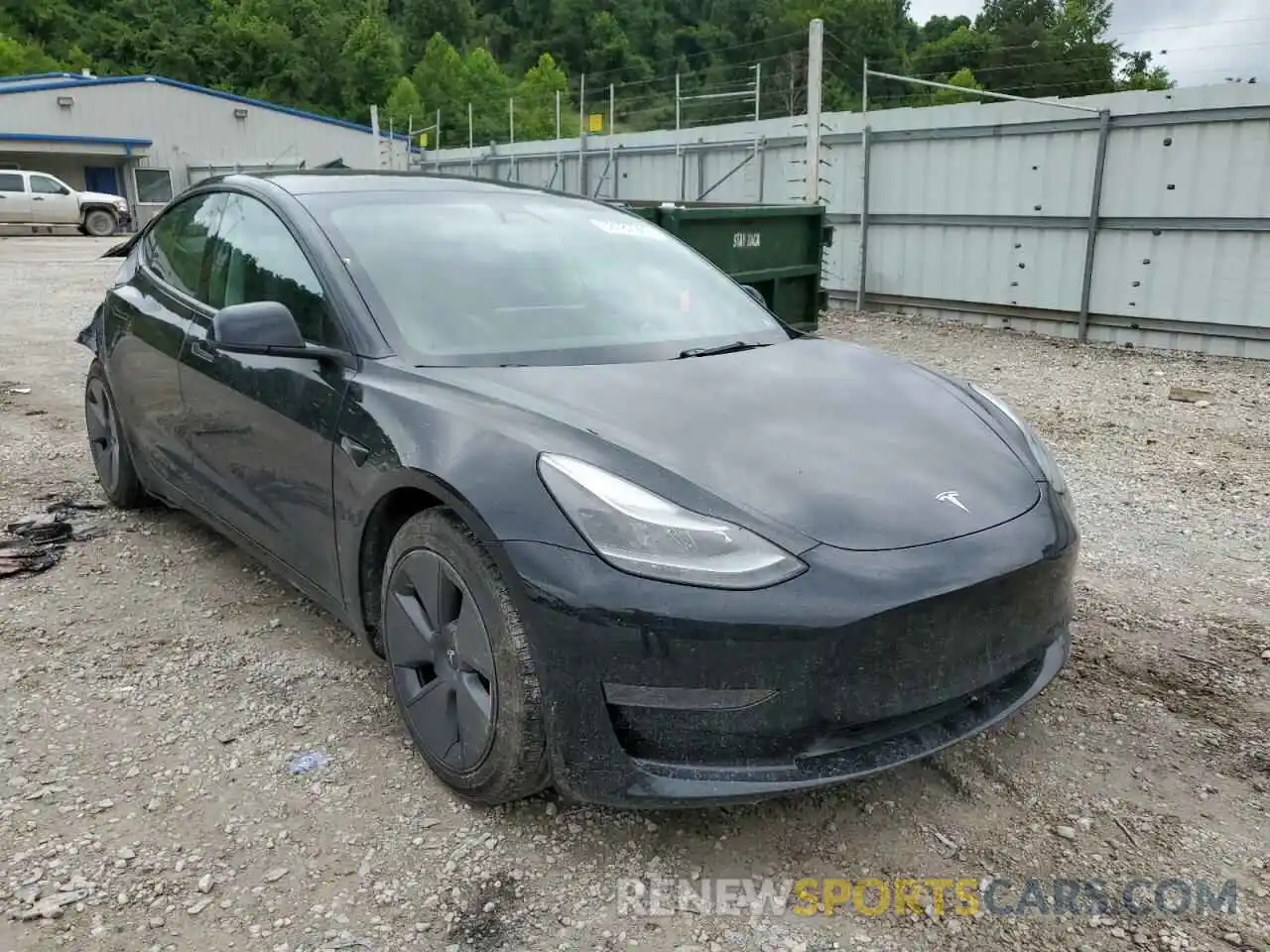 1 Photograph of a damaged car 5YJ3E1EA4MF100597 TESLA MODEL 3 2021