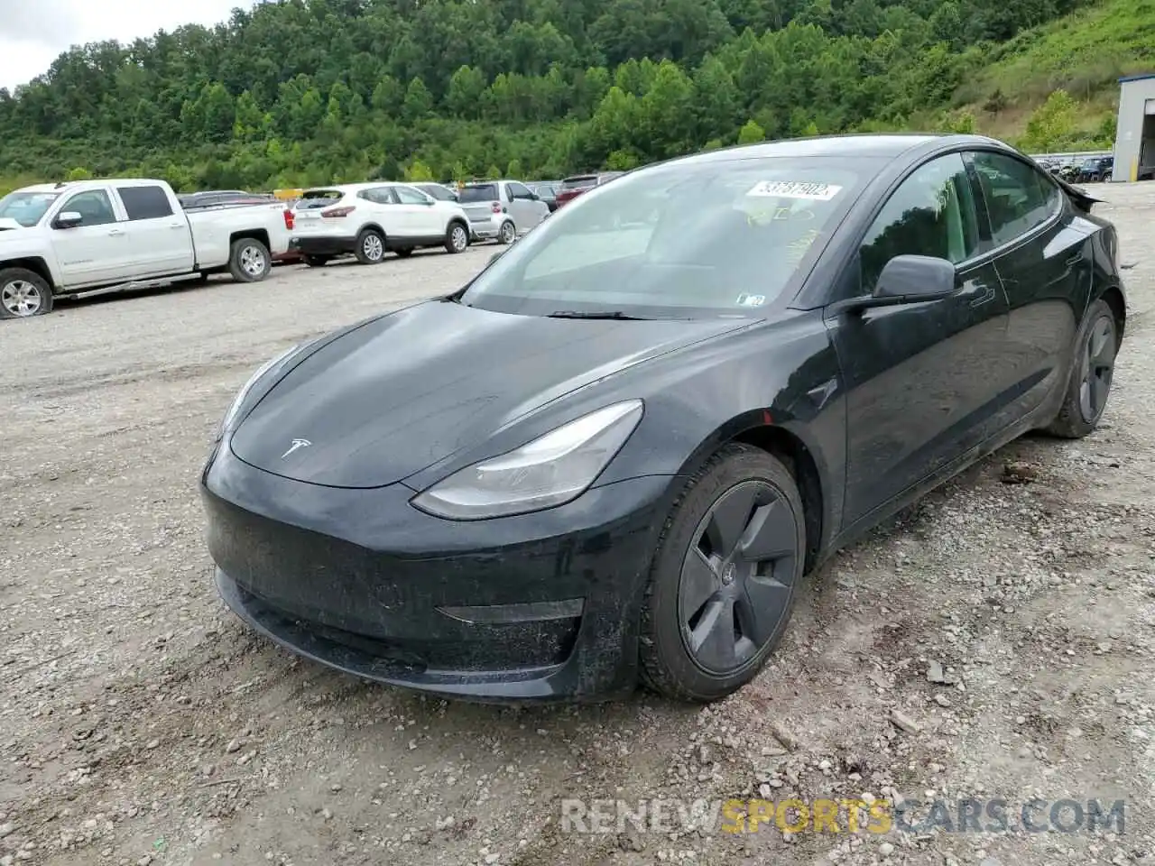 2 Photograph of a damaged car 5YJ3E1EA4MF100597 TESLA MODEL 3 2021