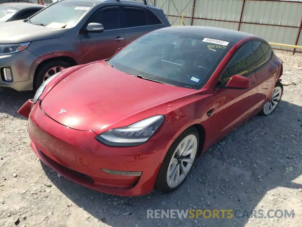 2 Photograph of a damaged car 5YJ3E1EA4MF851263 TESLA MODEL 3 2021