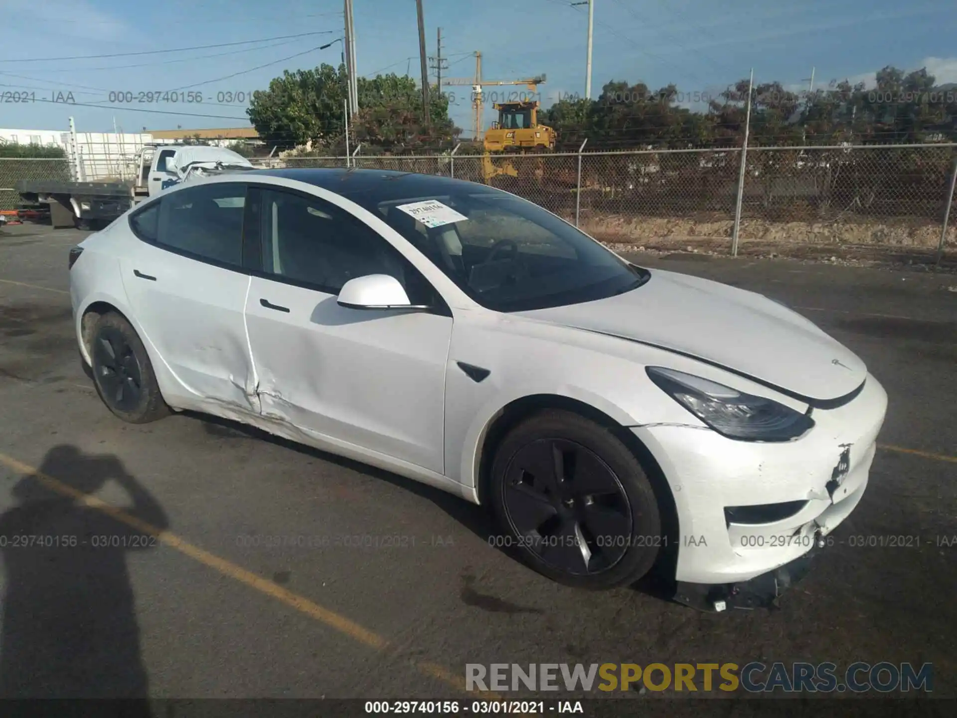 1 Фотография поврежденного автомобиля 5YJ3E1EA4MF852025 TESLA MODEL 3 2021