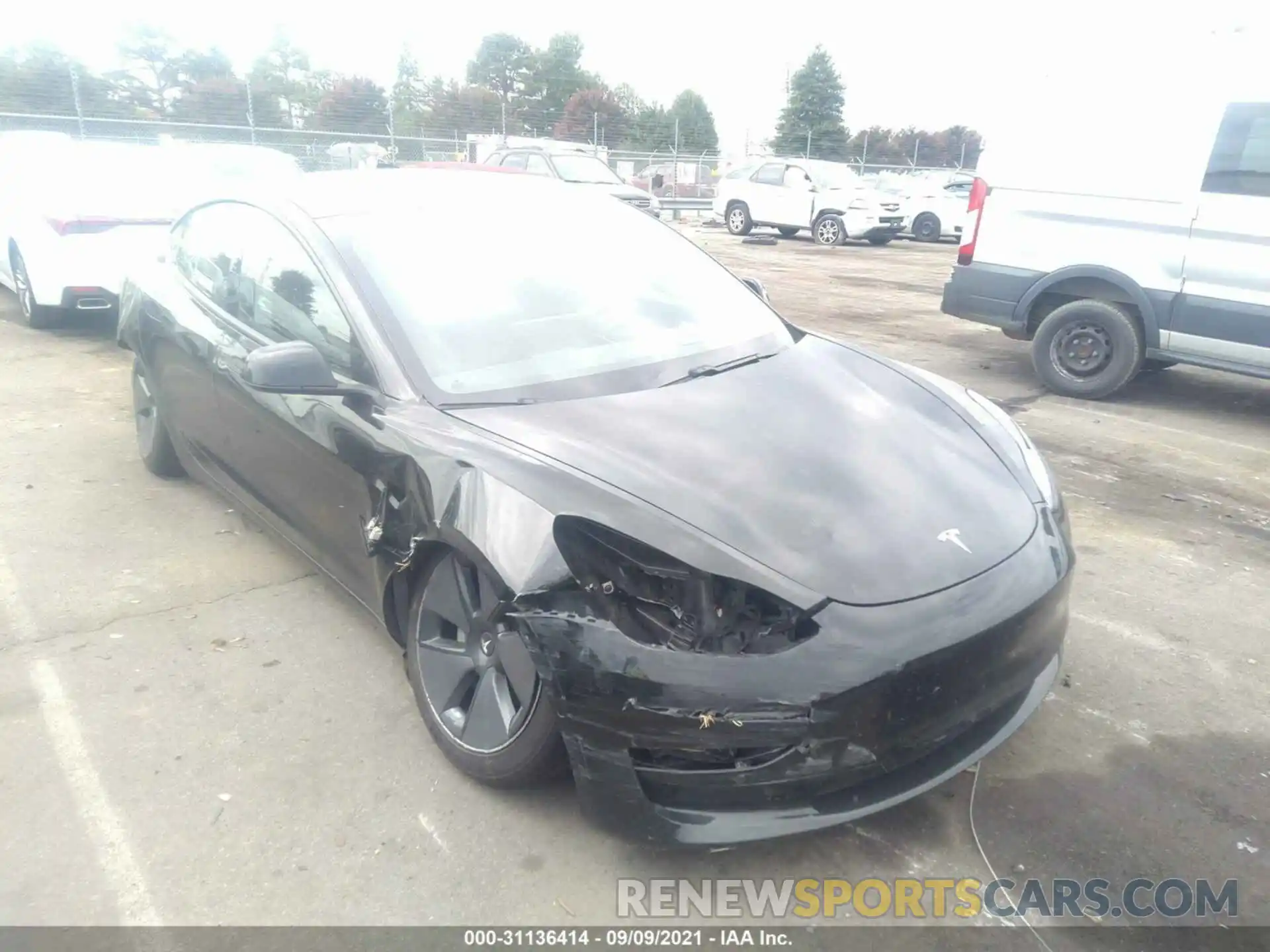 1 Photograph of a damaged car 5YJ3E1EA4MF853451 TESLA MODEL 3 2021