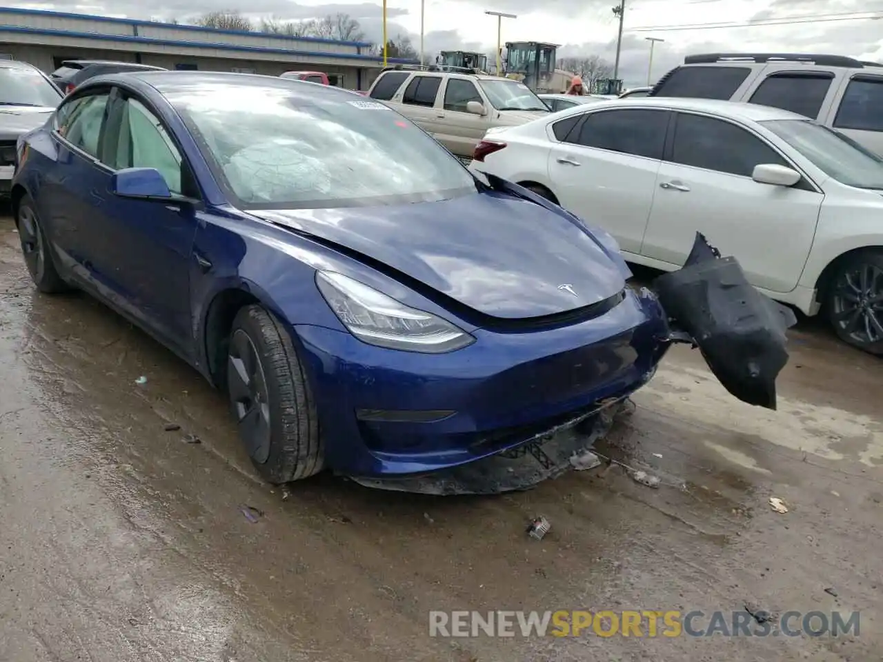 1 Photograph of a damaged car 5YJ3E1EA4MF853580 TESLA MODEL 3 2021