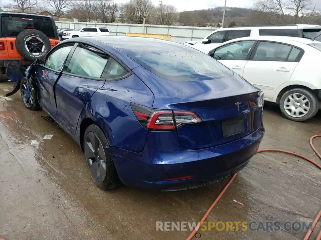 3 Photograph of a damaged car 5YJ3E1EA4MF853580 TESLA MODEL 3 2021