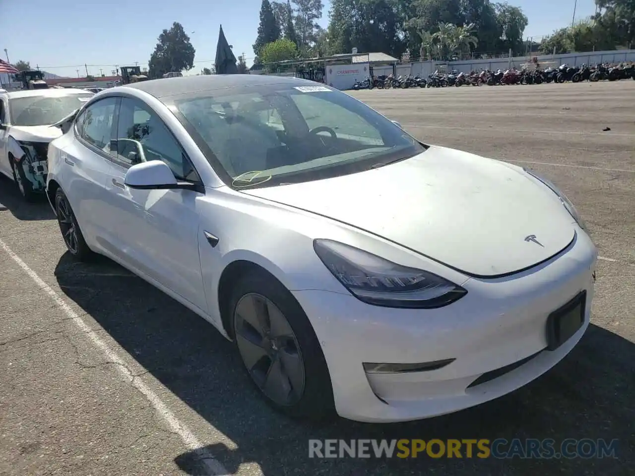 1 Photograph of a damaged car 5YJ3E1EA4MF857161 TESLA MODEL 3 2021