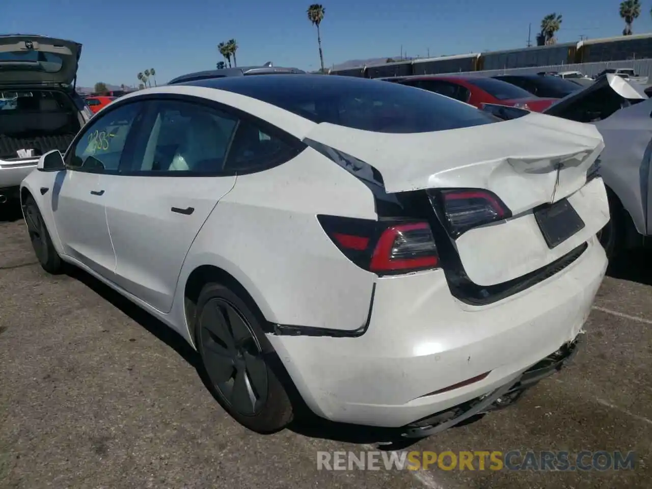 3 Photograph of a damaged car 5YJ3E1EA4MF857161 TESLA MODEL 3 2021