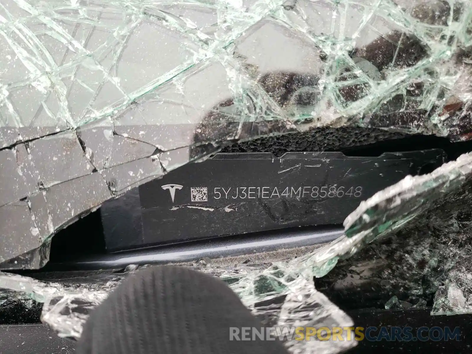 10 Photograph of a damaged car 5YJ3E1EA4MF858648 TESLA MODEL 3 2021