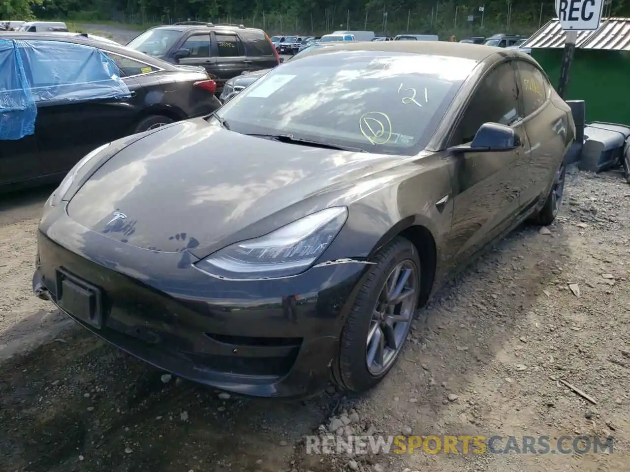 2 Фотография поврежденного автомобиля 5YJ3E1EA4MF859329 TESLA MODEL 3 2021