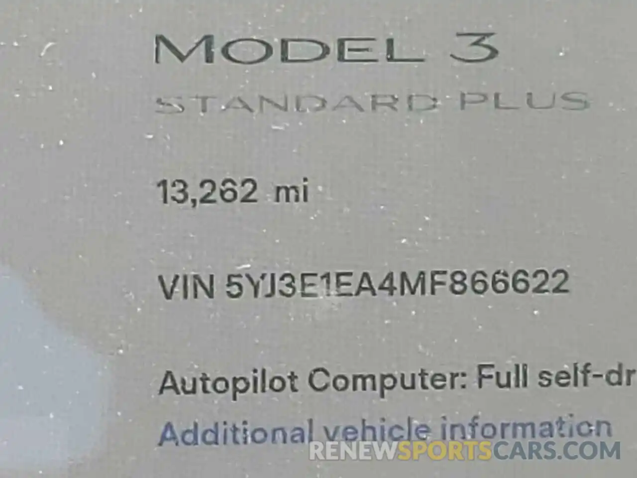 8 Photograph of a damaged car 5YJ3E1EA4MF866622 TESLA MODEL 3 2021