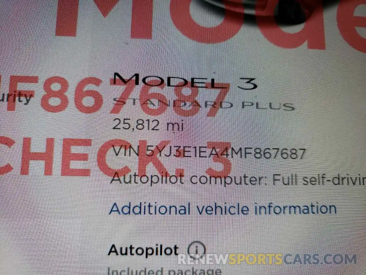 8 Фотография поврежденного автомобиля 5YJ3E1EA4MF867687 TESLA MODEL 3 2021