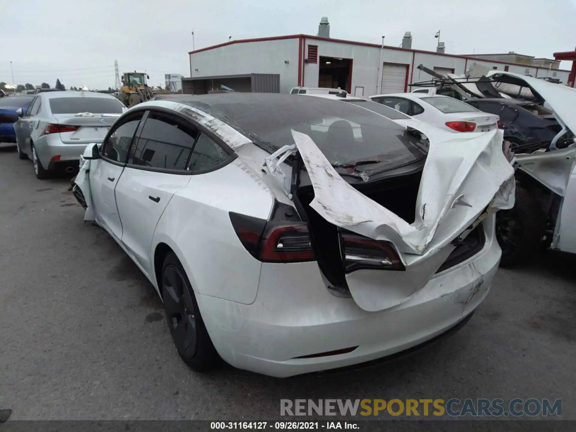 3 Photograph of a damaged car 5YJ3E1EA4MF873909 TESLA MODEL 3 2021