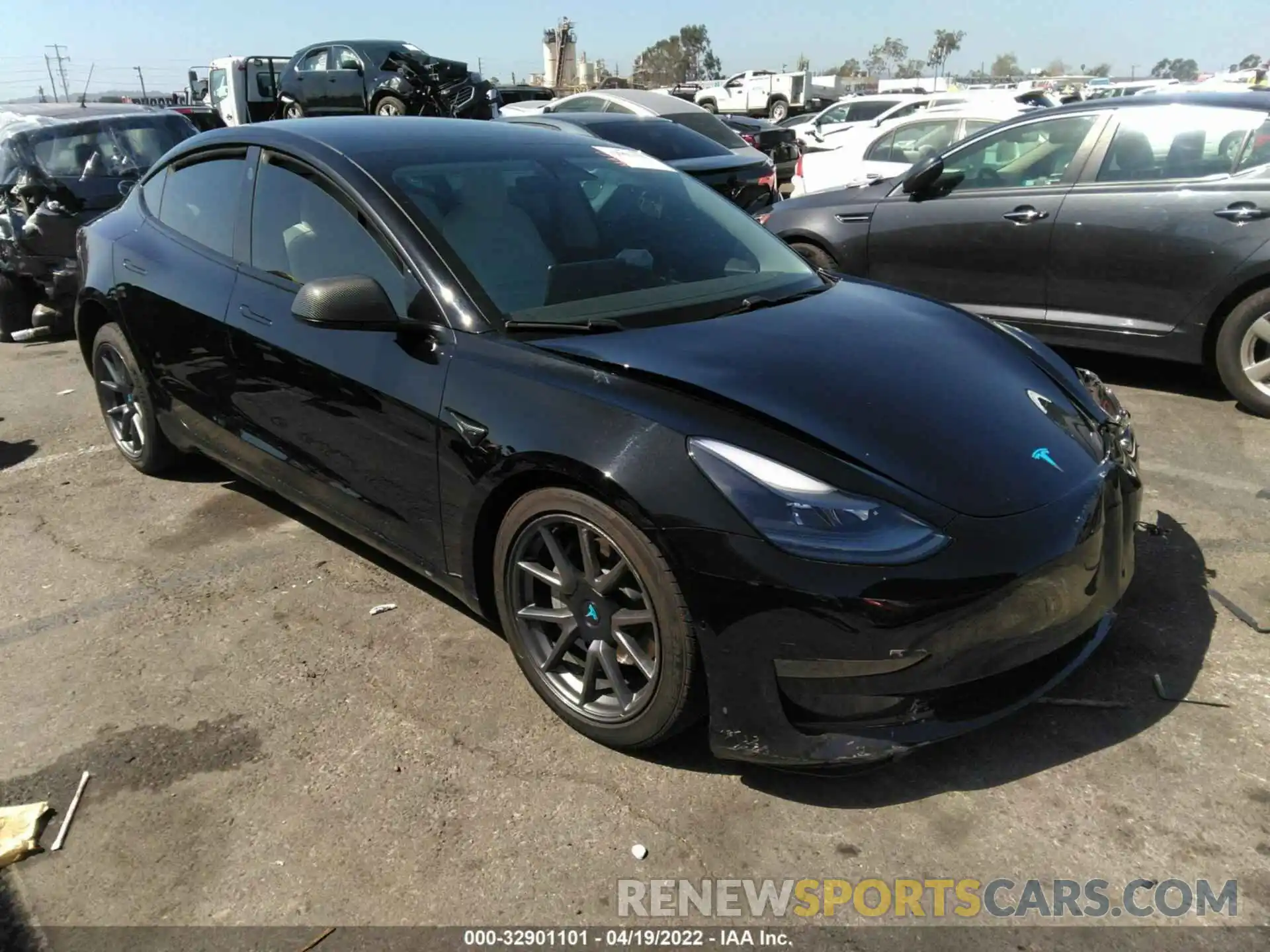 1 Photograph of a damaged car 5YJ3E1EA4MF875143 TESLA MODEL 3 2021