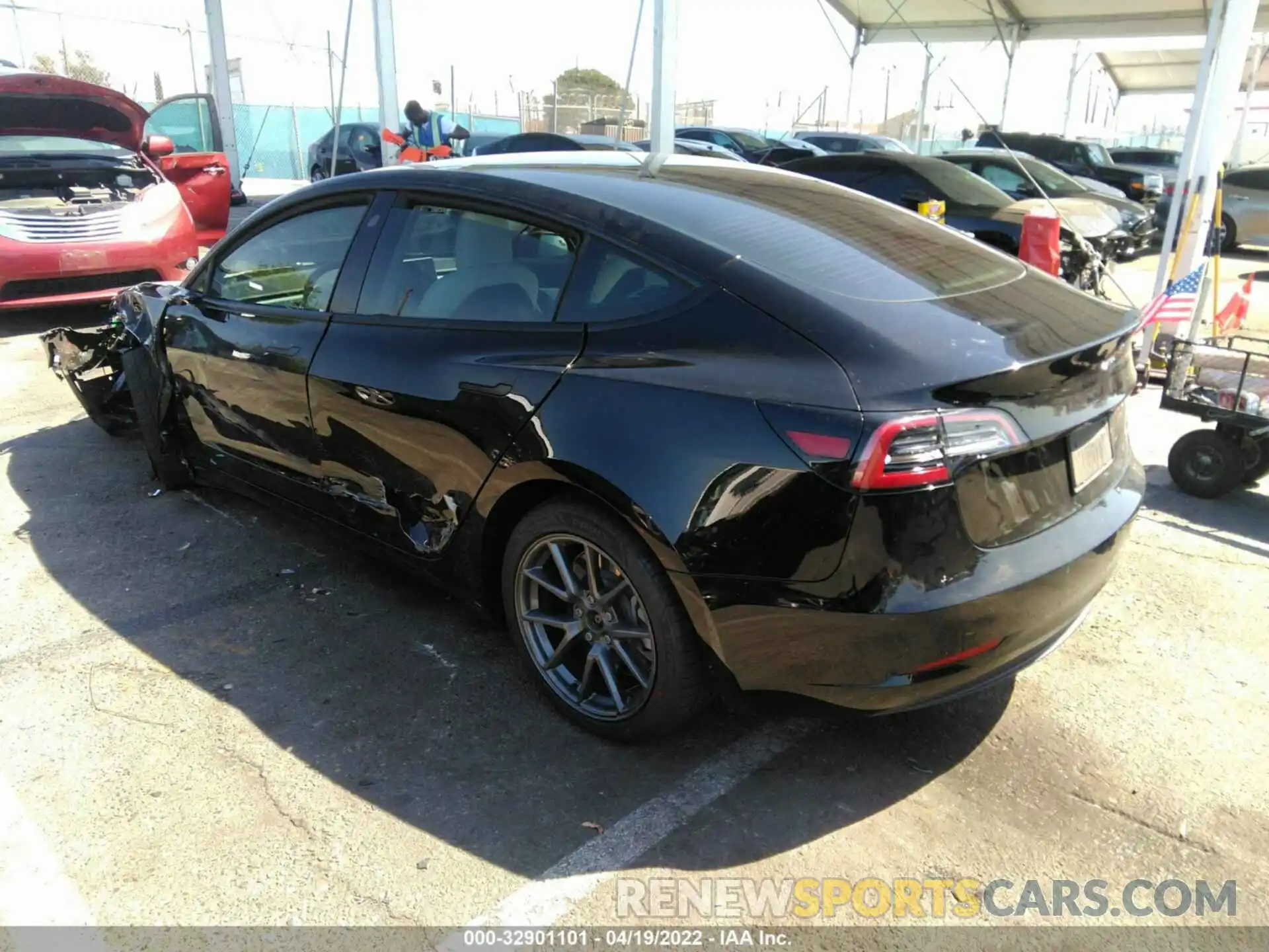 3 Photograph of a damaged car 5YJ3E1EA4MF875143 TESLA MODEL 3 2021