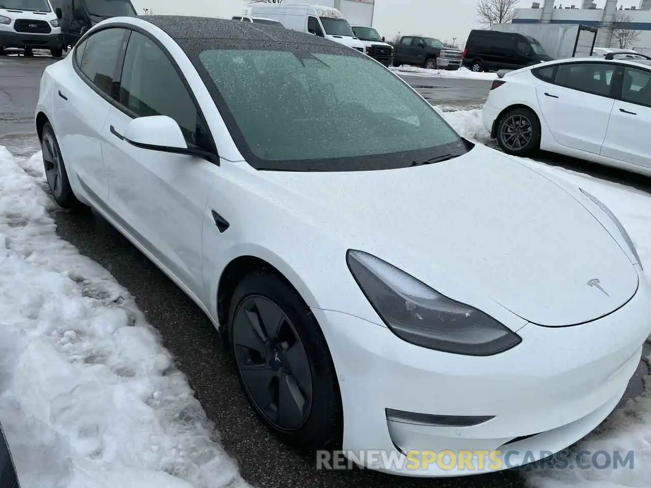 1 Photograph of a damaged car 5YJ3E1EA4MF914734 TESLA MODEL 3 2021