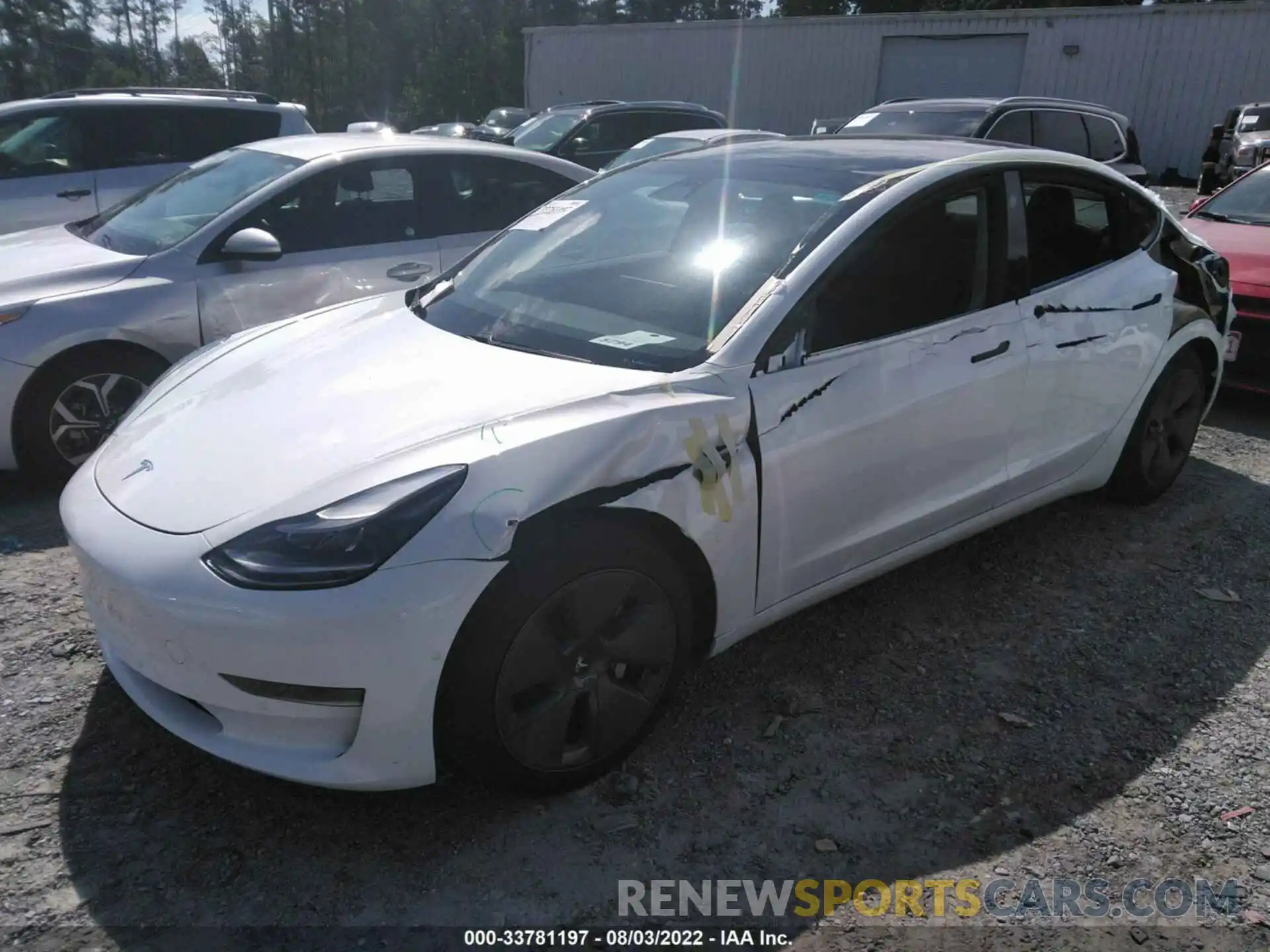 2 Photograph of a damaged car 5YJ3E1EA4MF918282 TESLA MODEL 3 2021