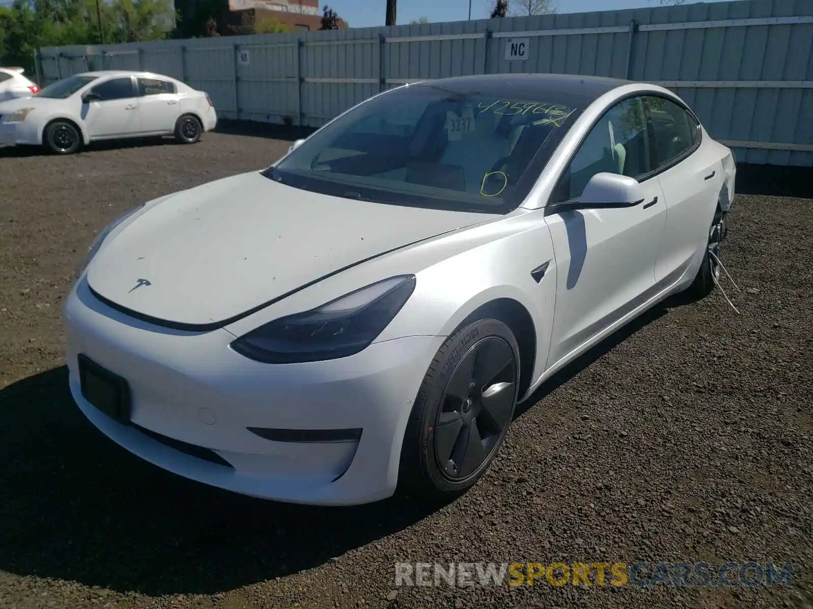 2 Photograph of a damaged car 5YJ3E1EA4MF920534 TESLA MODEL 3 2021