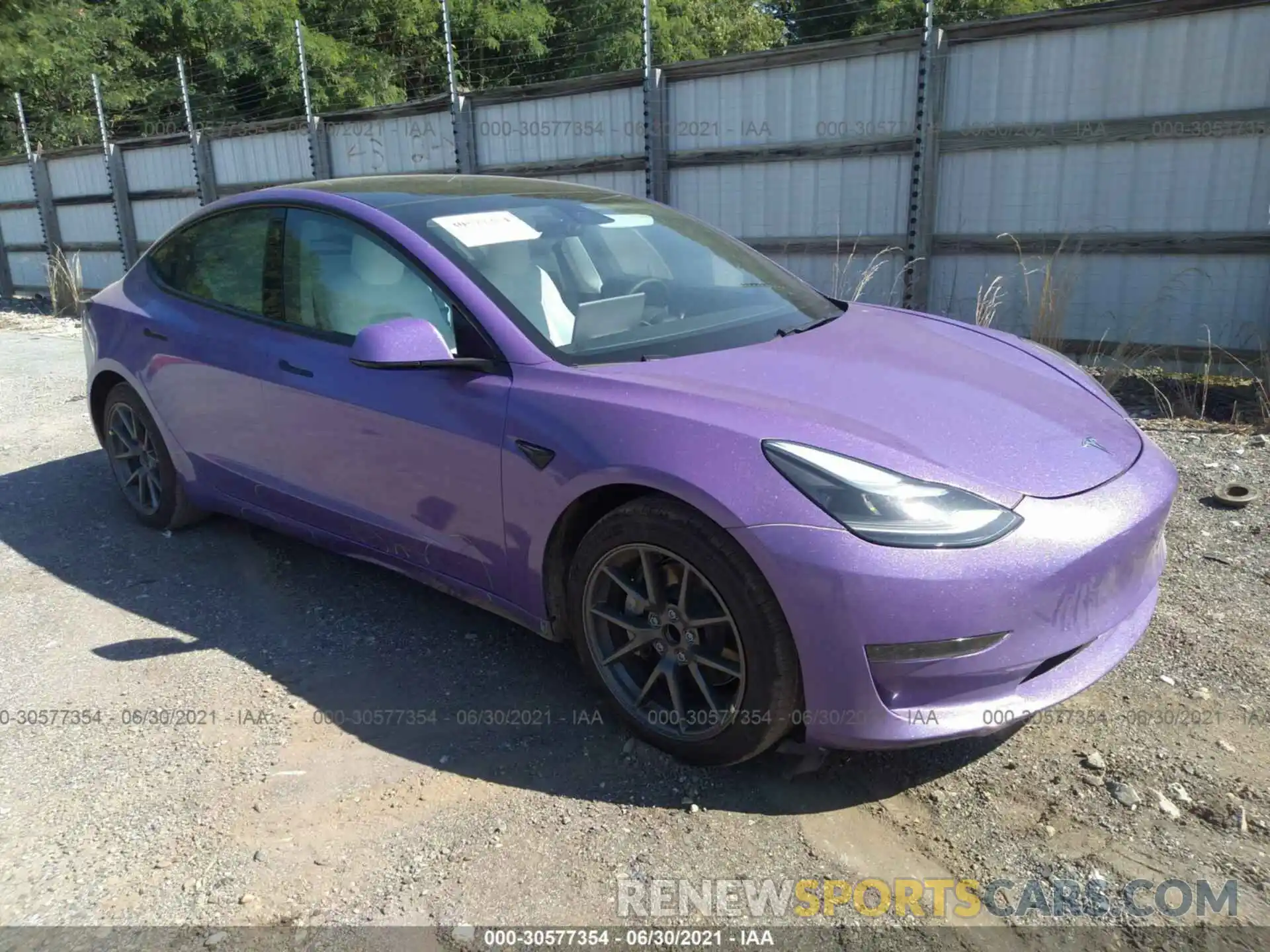 1 Photograph of a damaged car 5YJ3E1EA4MF921604 TESLA MODEL 3 2021