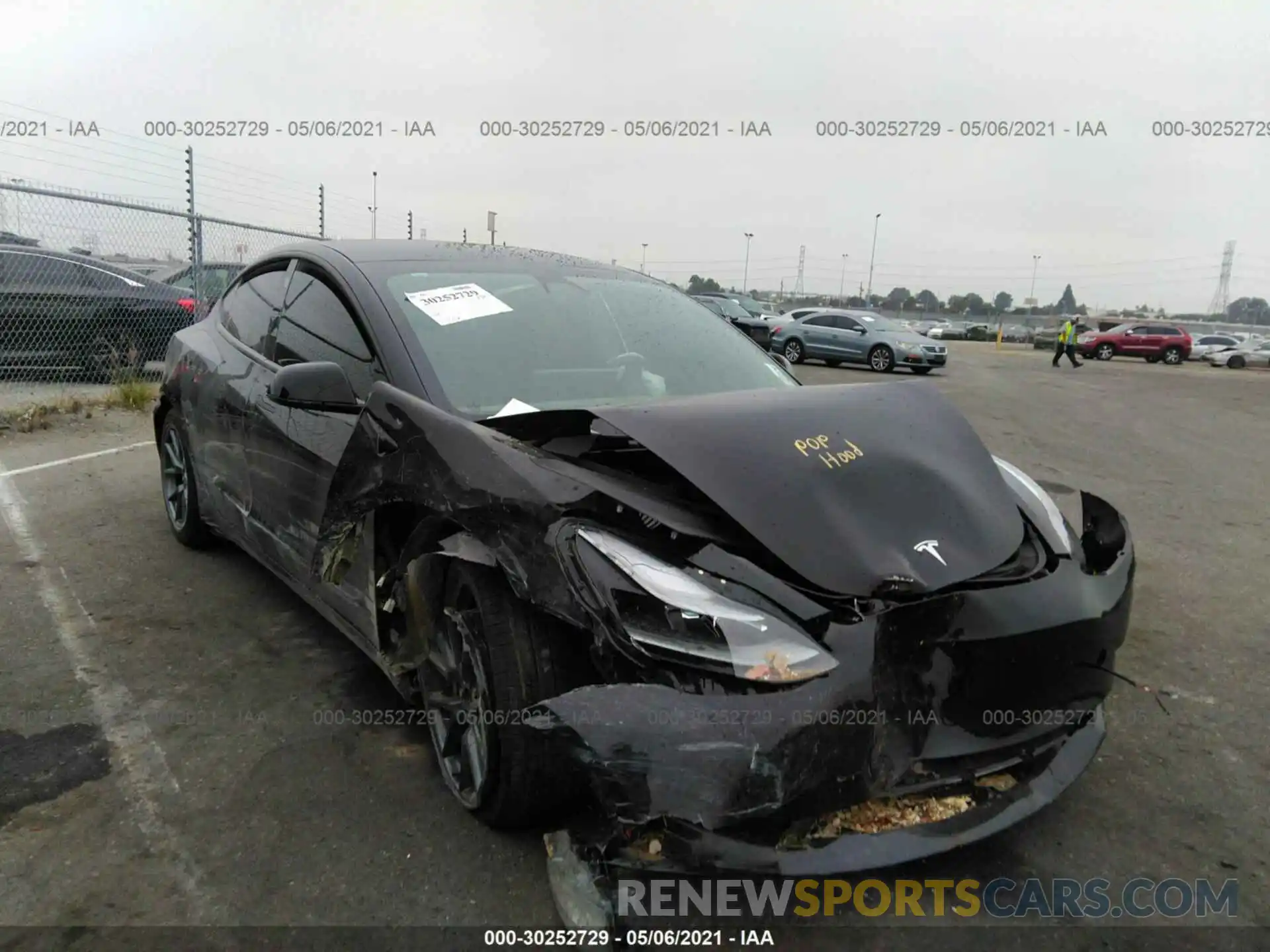 1 Photograph of a damaged car 5YJ3E1EA4MF939259 TESLA MODEL 3 2021