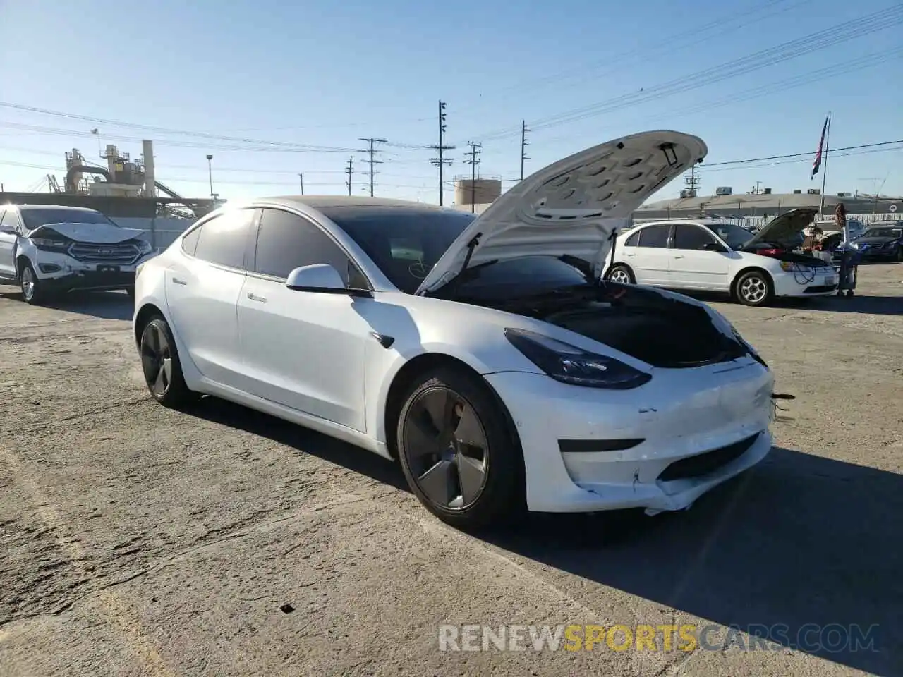 1 Photograph of a damaged car 5YJ3E1EA4MF941495 TESLA MODEL 3 2021