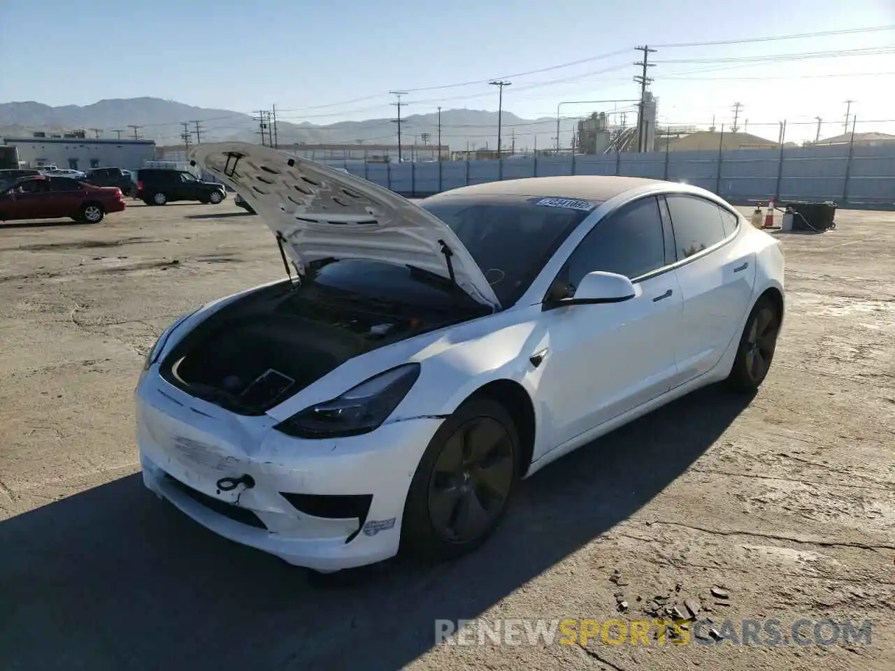 2 Photograph of a damaged car 5YJ3E1EA4MF941495 TESLA MODEL 3 2021