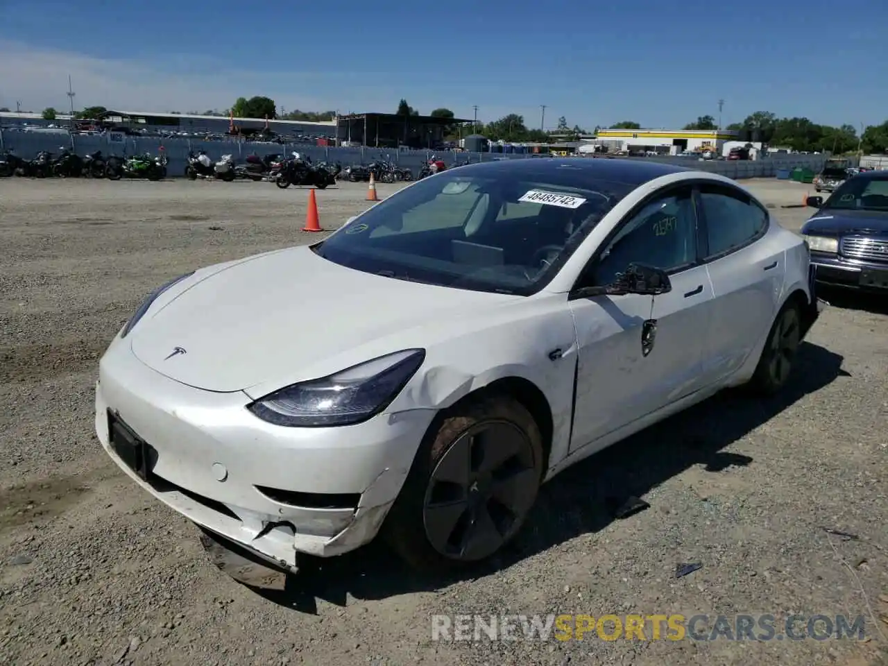 2 Photograph of a damaged car 5YJ3E1EA4MF961567 TESLA MODEL 3 2021