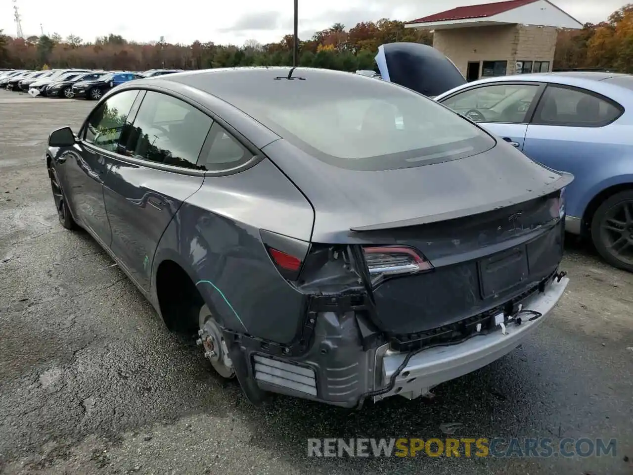 3 Photograph of a damaged car 5YJ3E1EA4MF969023 TESLA MODEL 3 2021