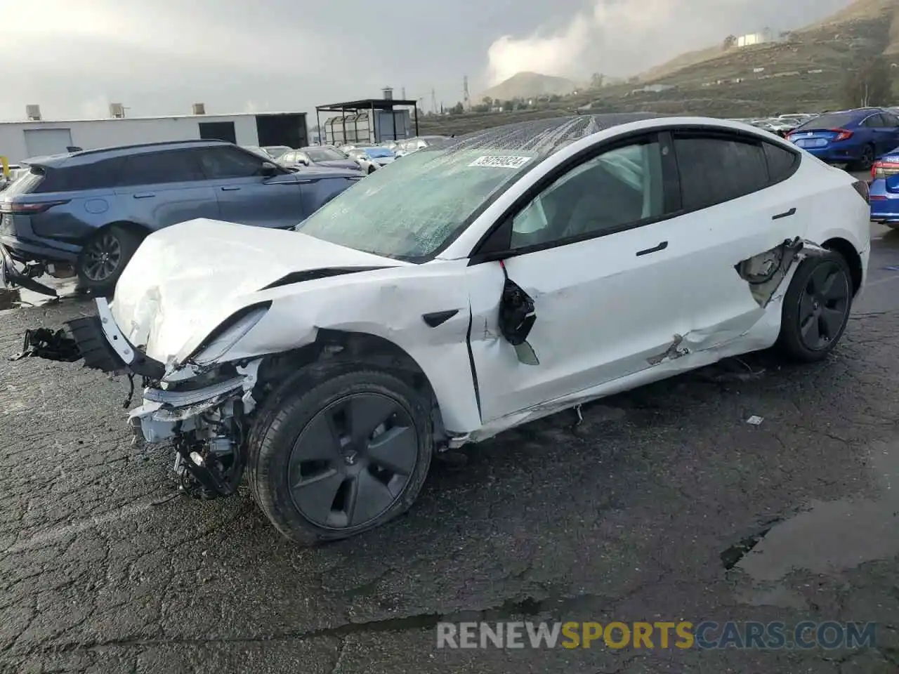 1 Photograph of a damaged car 5YJ3E1EA4MF976862 TESLA MODEL 3 2021