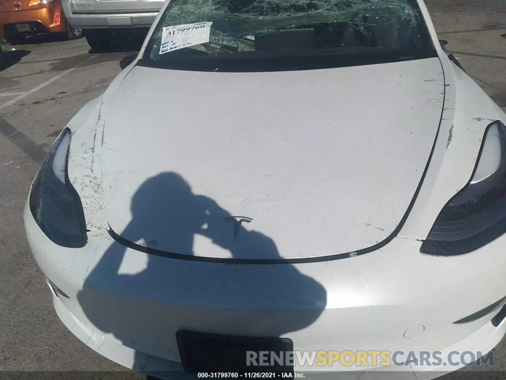 10 Photograph of a damaged car 5YJ3E1EA4MF982144 TESLA MODEL 3 2021