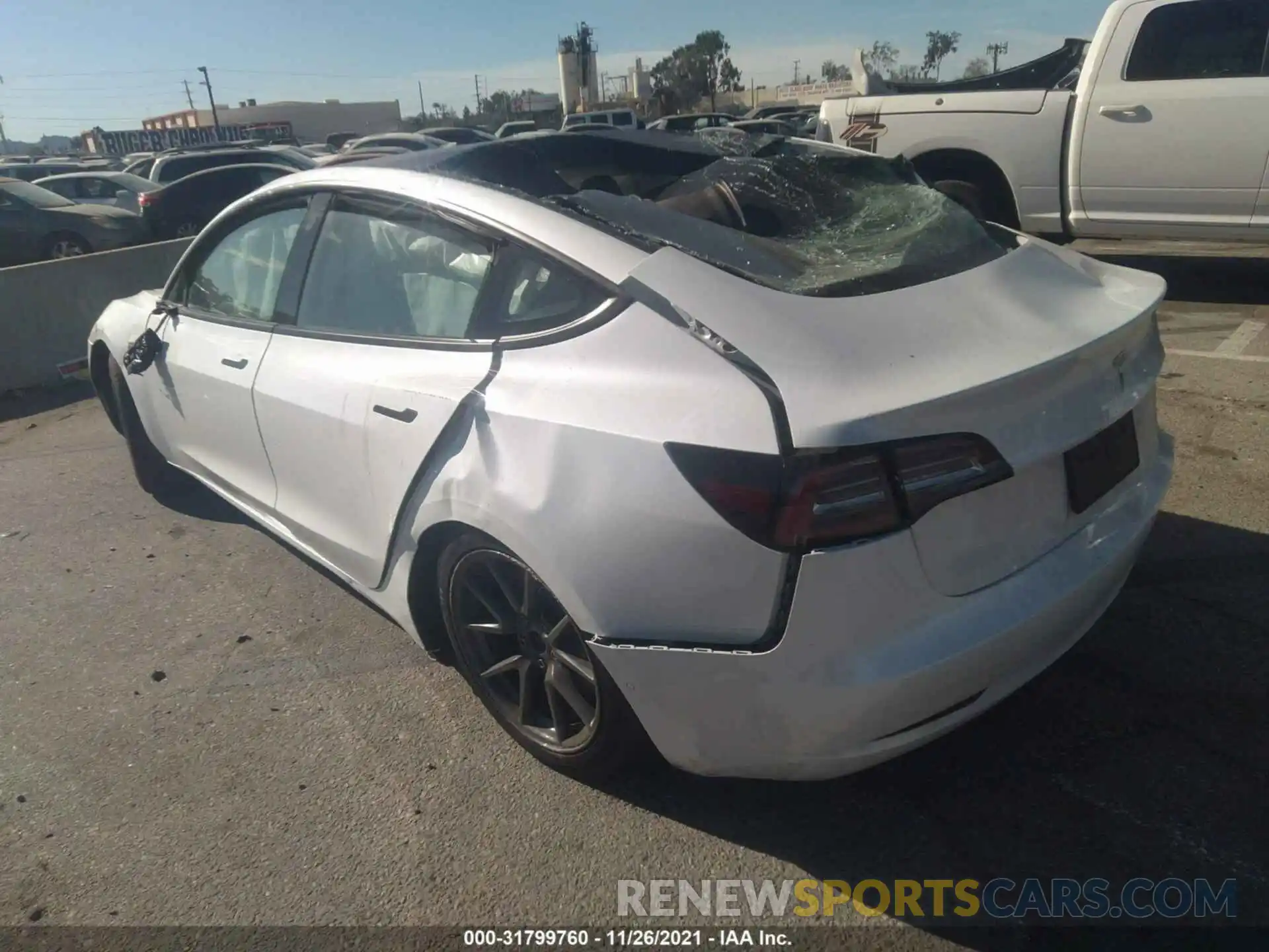 3 Photograph of a damaged car 5YJ3E1EA4MF982144 TESLA MODEL 3 2021