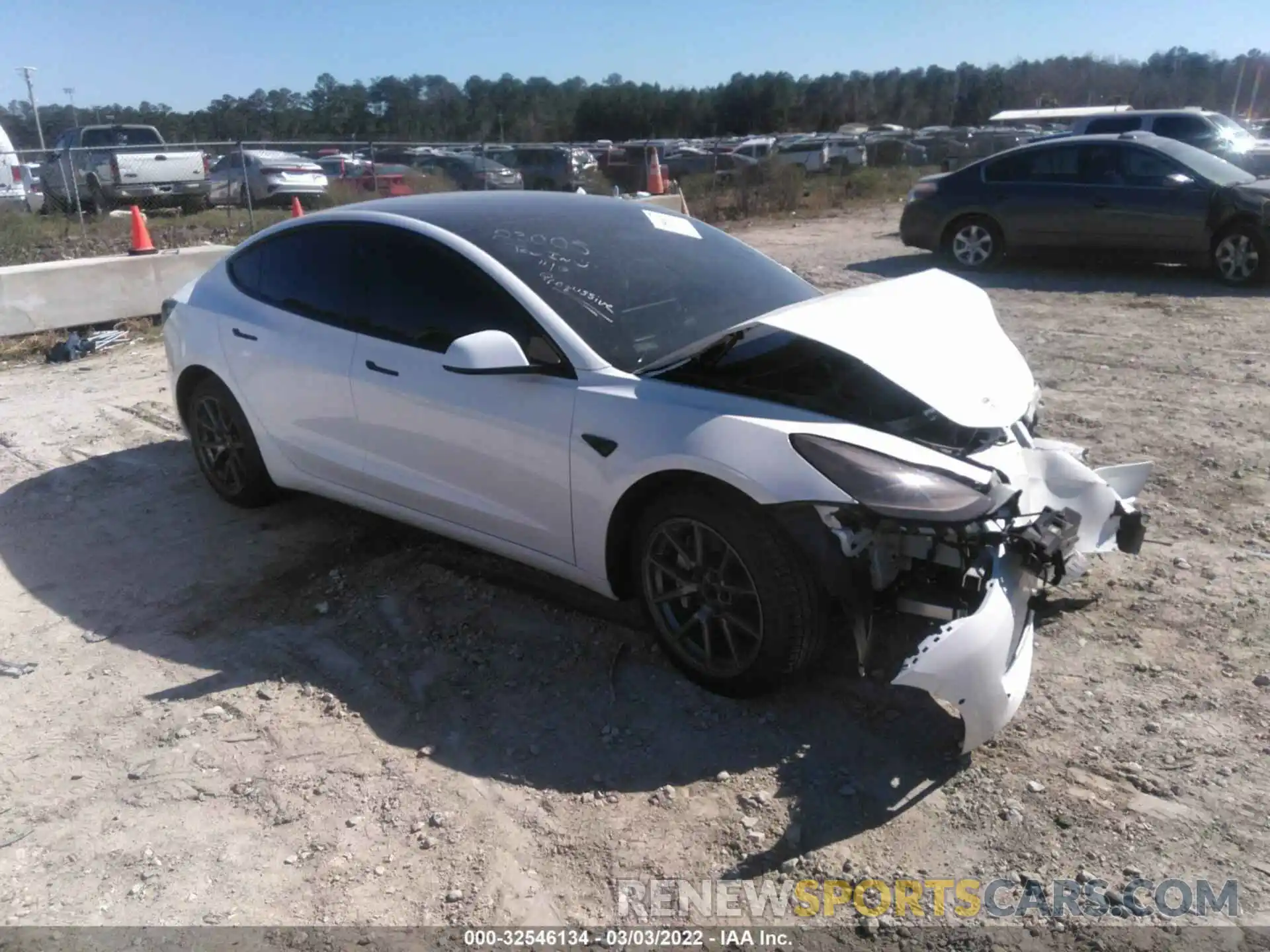 1 Photograph of a damaged car 5YJ3E1EA4MF987070 TESLA MODEL 3 2021