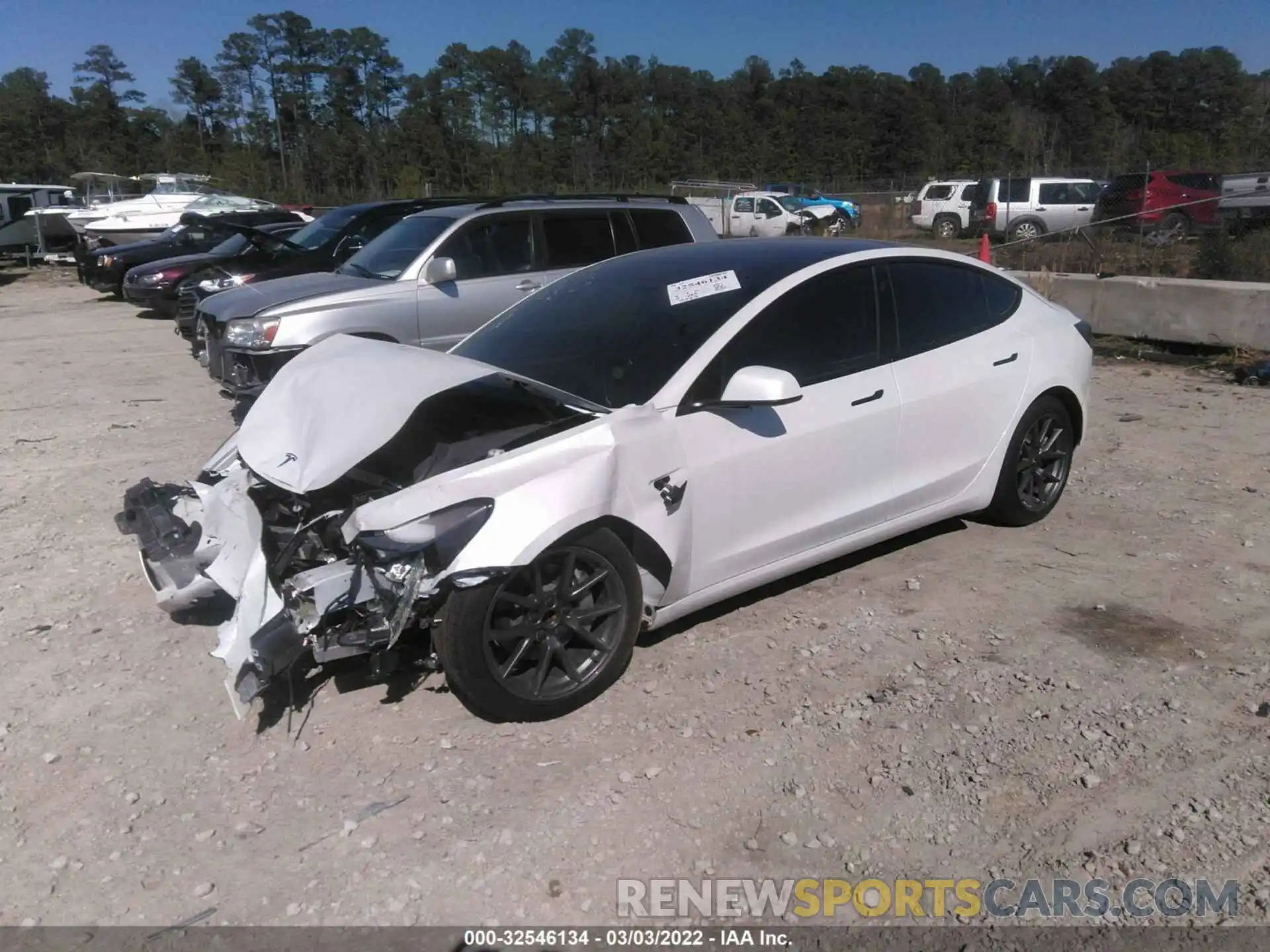 2 Photograph of a damaged car 5YJ3E1EA4MF987070 TESLA MODEL 3 2021