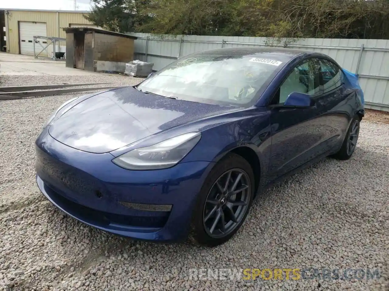 2 Photograph of a damaged car 5YJ3E1EA4MF987425 TESLA MODEL 3 2021