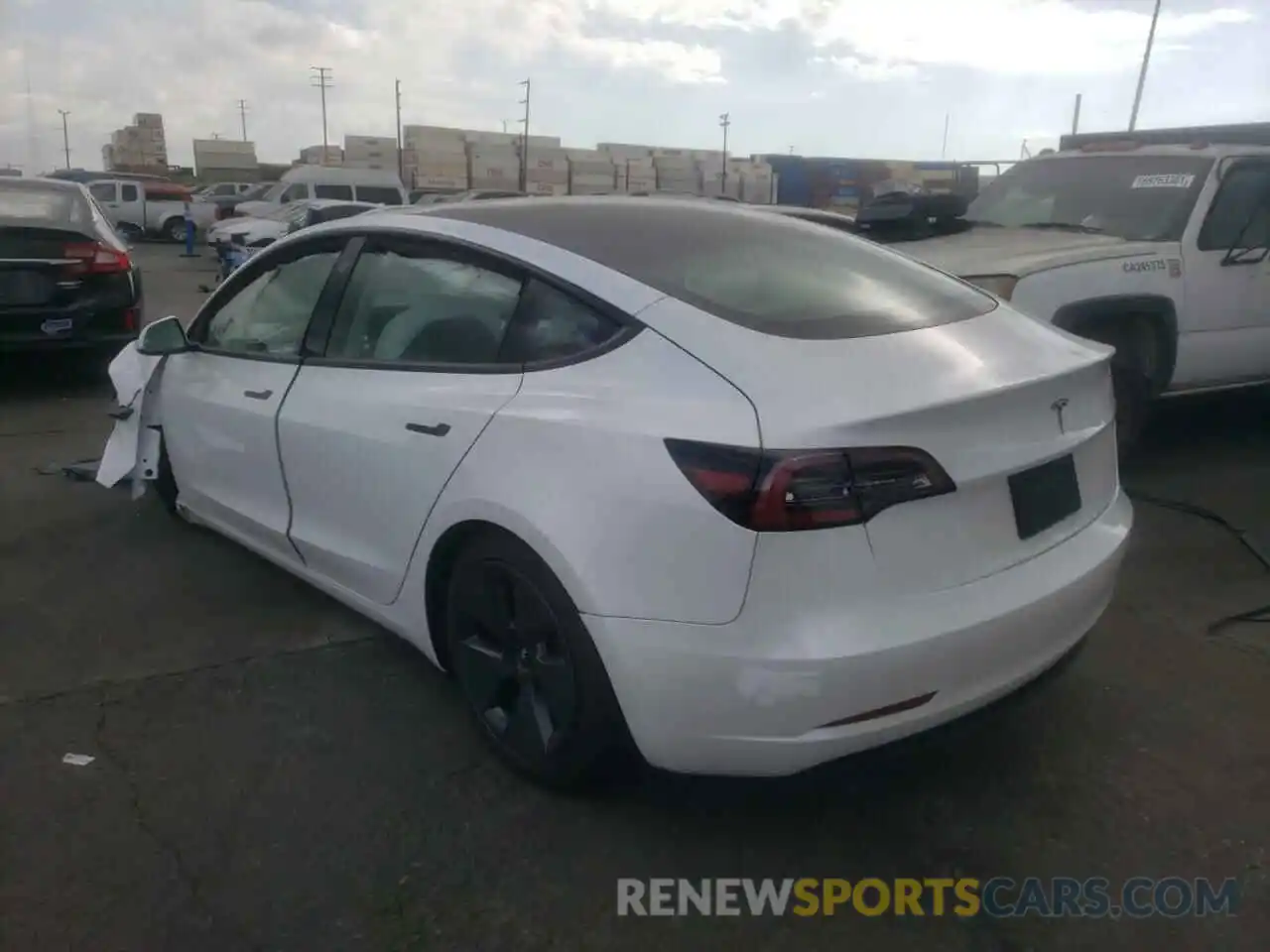 3 Photograph of a damaged car 5YJ3E1EA4MF987554 TESLA MODEL 3 2021