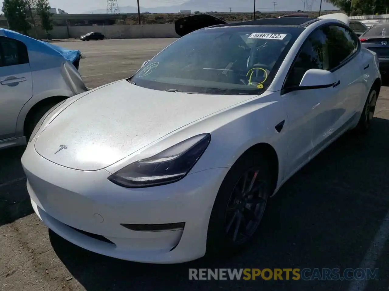 2 Фотография поврежденного автомобиля 5YJ3E1EA5MF029037 TESLA MODEL 3 2021