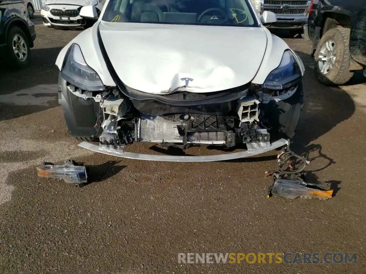 9 Photograph of a damaged car 5YJ3E1EA5MF048171 TESLA MODEL 3 2021