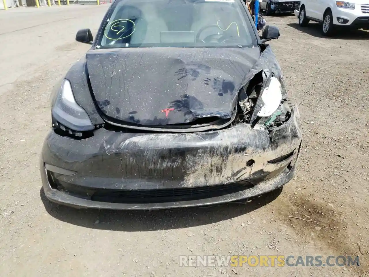 9 Photograph of a damaged car 5YJ3E1EA5MF053368 TESLA MODEL 3 2021