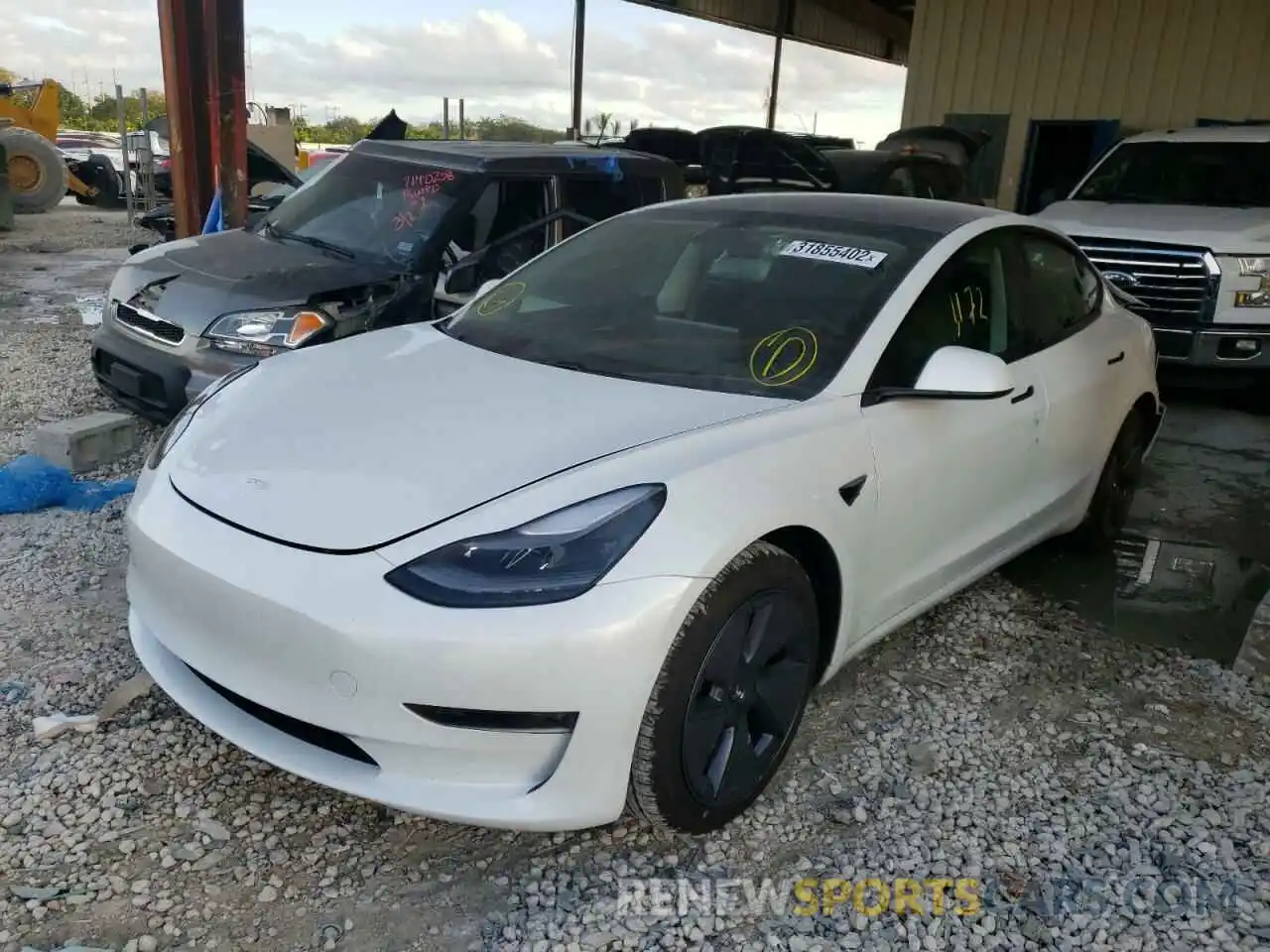 2 Фотография поврежденного автомобиля 5YJ3E1EA5MF058411 TESLA MODEL 3 2021