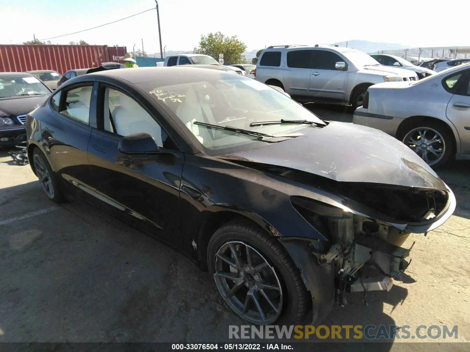 1 Photograph of a damaged car 5YJ3E1EA5MF085916 TESLA MODEL 3 2021