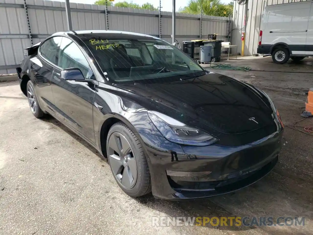 1 Photograph of a damaged car 5YJ3E1EA5MF087505 TESLA MODEL 3 2021