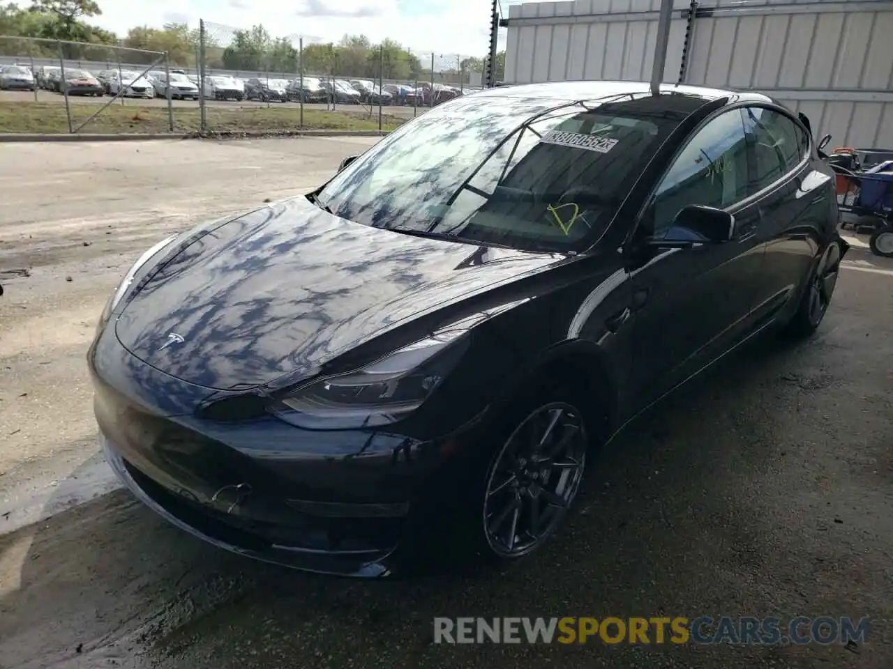 2 Photograph of a damaged car 5YJ3E1EA5MF087505 TESLA MODEL 3 2021