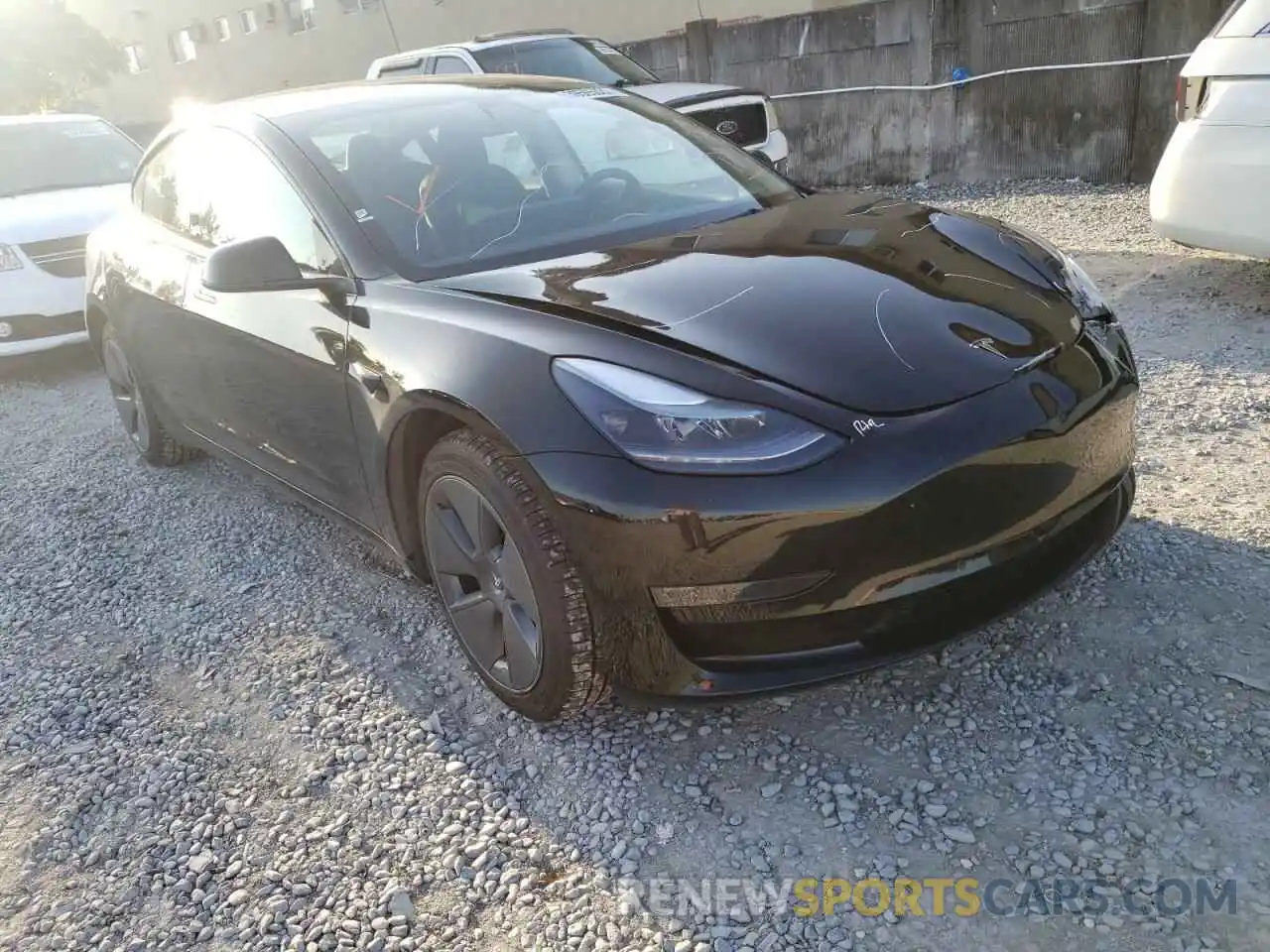 1 Photograph of a damaged car 5YJ3E1EA5MF088637 TESLA MODEL 3 2021