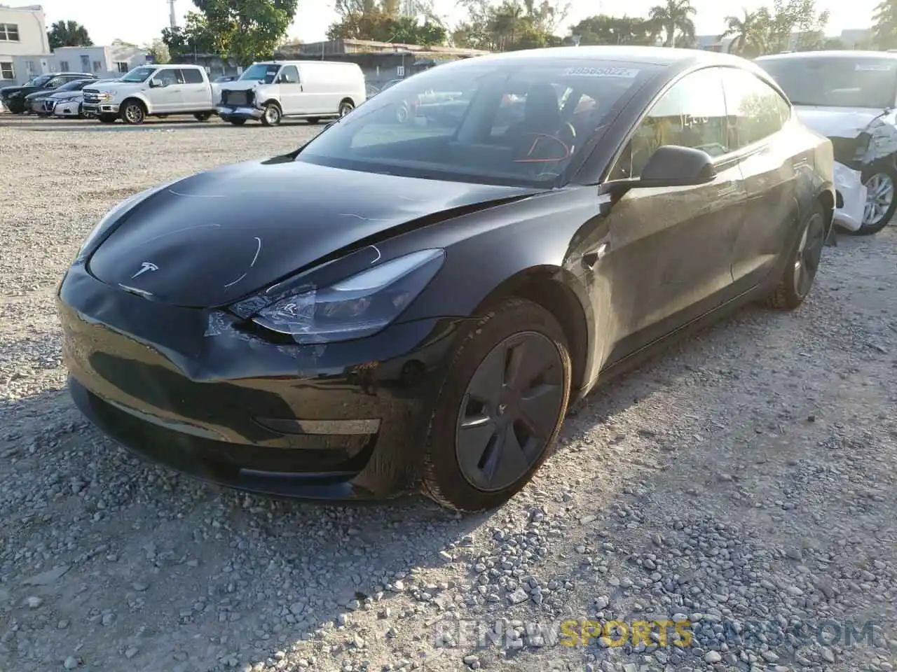 2 Фотография поврежденного автомобиля 5YJ3E1EA5MF088637 TESLA MODEL 3 2021