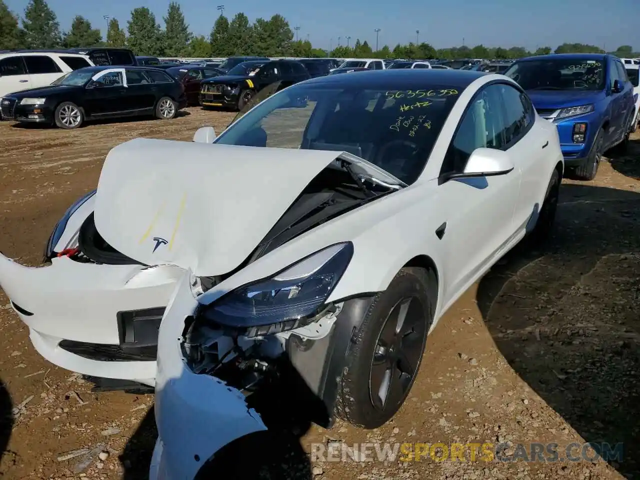 2 Фотография поврежденного автомобиля 5YJ3E1EA5MF090694 TESLA MODEL 3 2021