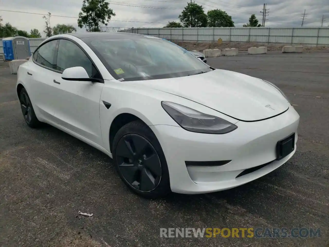 1 Photograph of a damaged car 5YJ3E1EA5MF091618 TESLA MODEL 3 2021