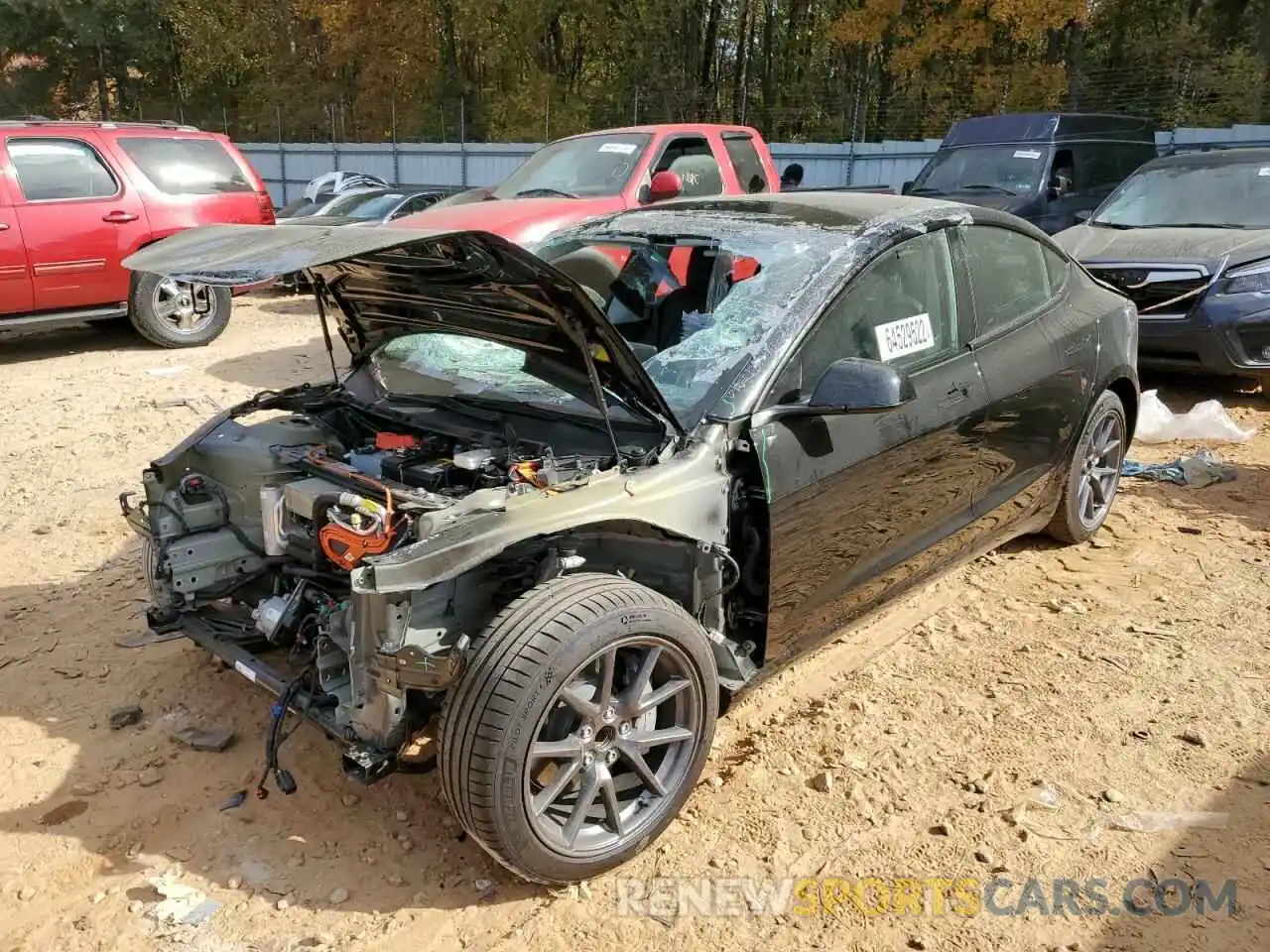 2 Photograph of a damaged car 5YJ3E1EA5MF094017 TESLA MODEL 3 2021