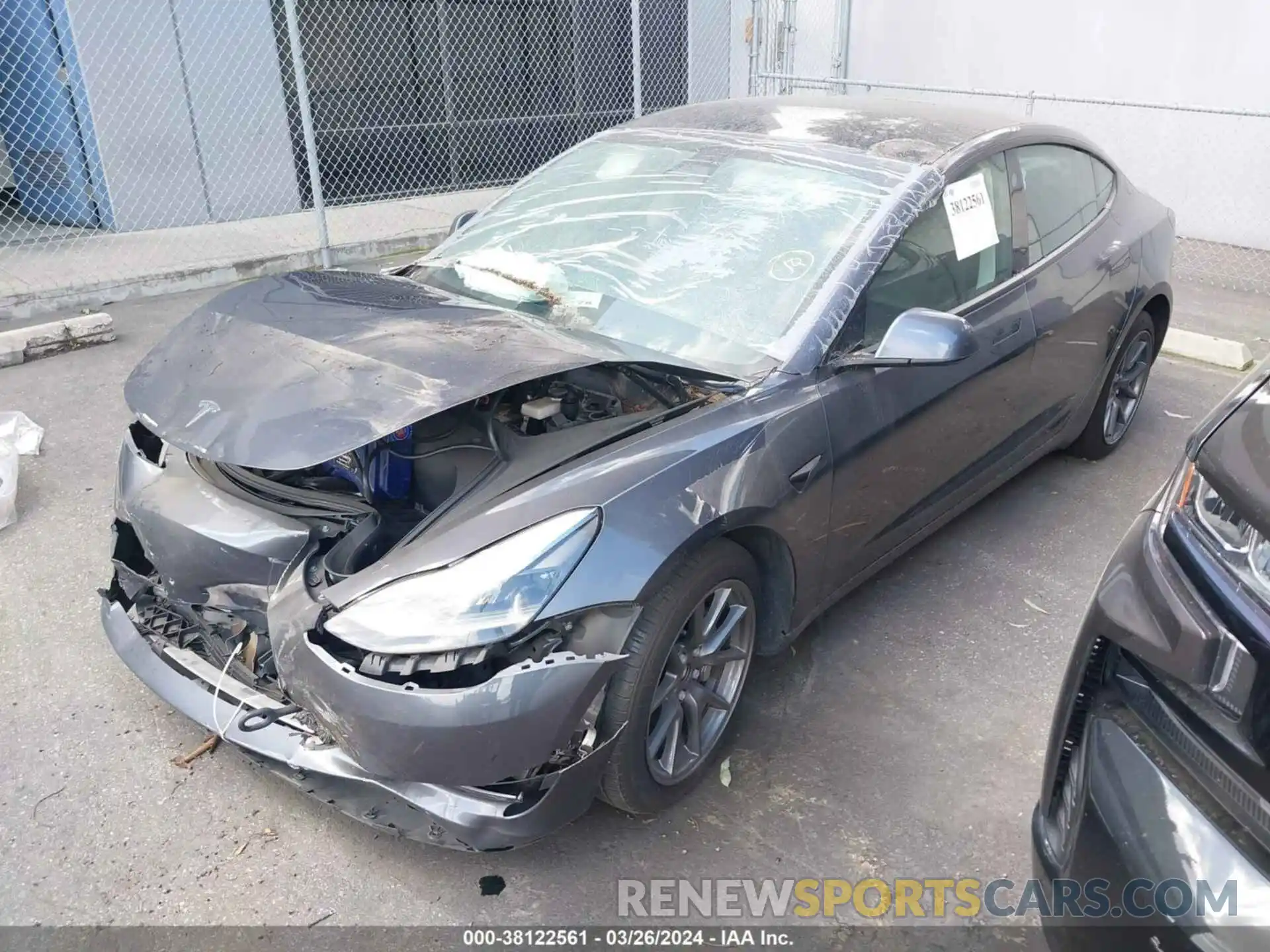 2 Photograph of a damaged car 5YJ3E1EA5MF098309 TESLA MODEL 3 2021