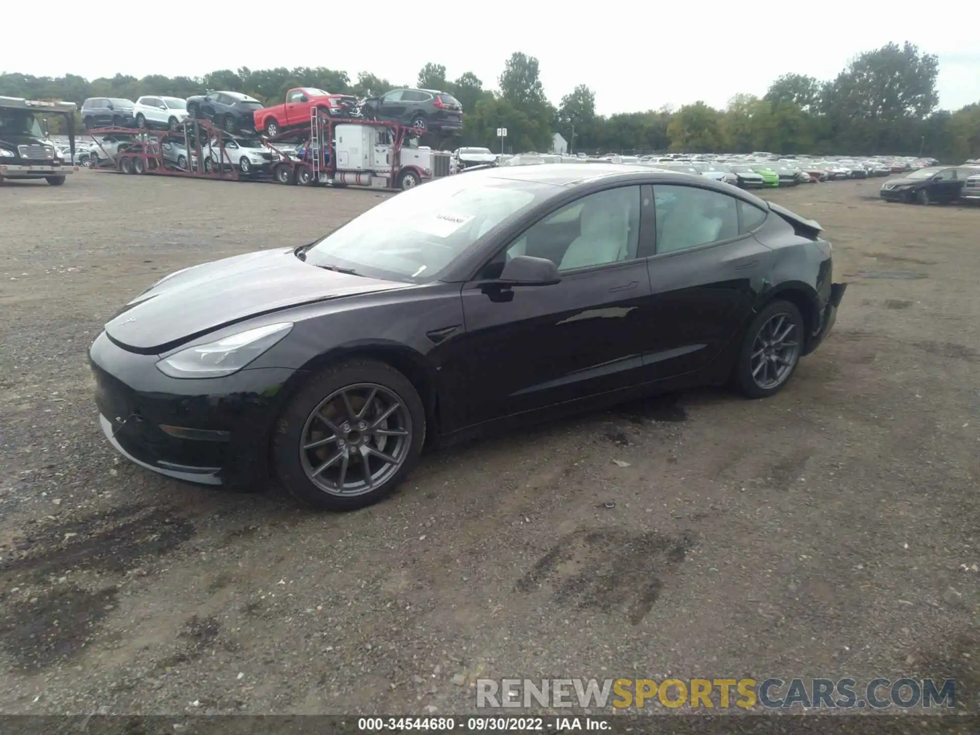 2 Photograph of a damaged car 5YJ3E1EA5MF098732 TESLA MODEL 3 2021